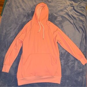 Warm Peach Super Soft Cozy Long Hoodie Sweatshirt Medium